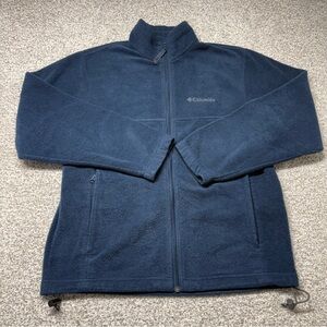 Women’s Columbia Performance Navy Fleece Zip Up Jacket Sweatshirt Size Medium M